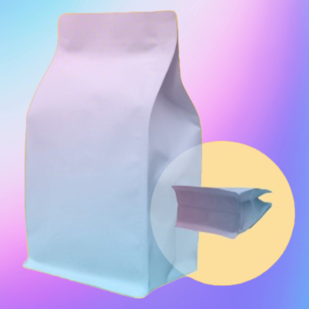 Squatty box bottom coffee bag for cafe and shops