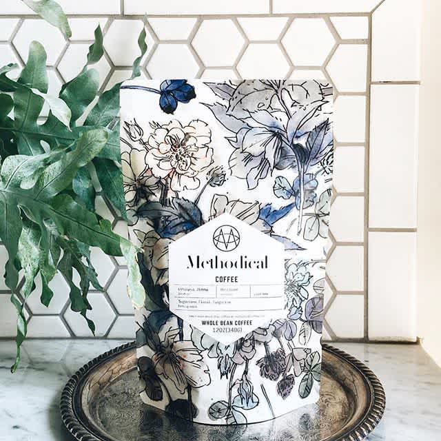 Loving this new #frameworthy package @methodicalcoffee in #greenvillesc with beautiful #artwork by @anniekoelle #enjoymethodical #specialtycoffee #print #packaging 📷: @methodicalcoffee