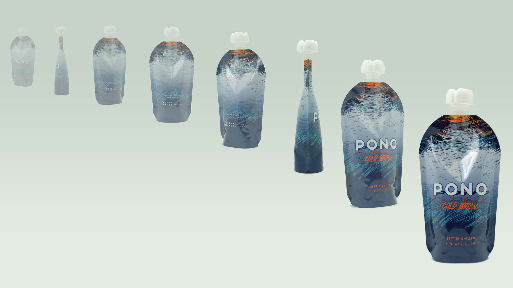 Empaque de café cold brew y té helado que domina el refrigerador thumbnail