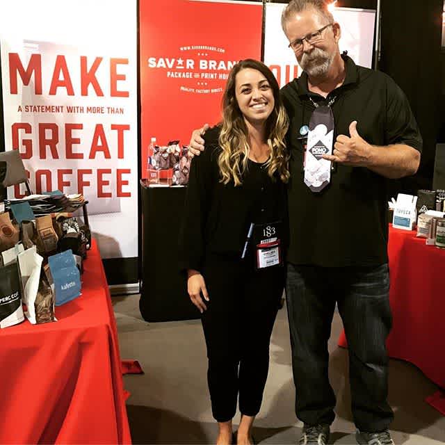 Enjoying meeting the 🇨🇦 #specialtycoffee community  @coffeeteashow Toronto!  #coffeepackaging #customcoffeebags #coffeepackagingprinting #torontocoffee #canadacoffee