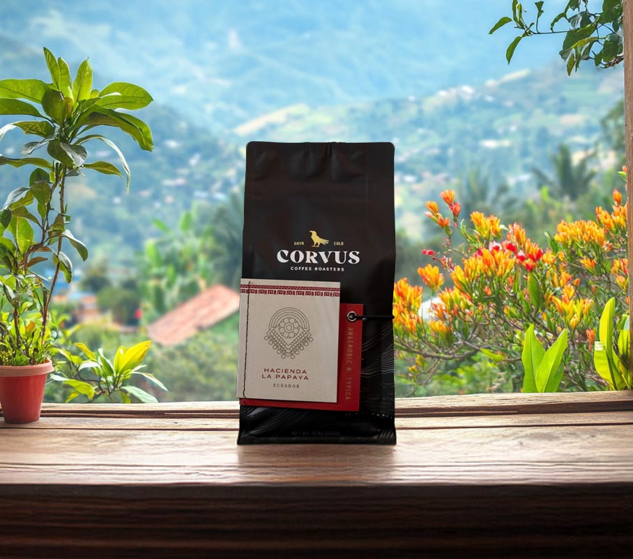 Corvus Coffee Packaging Bags: Hacienda La Papaya Typica, Ecuador, Anaerobic Natural
