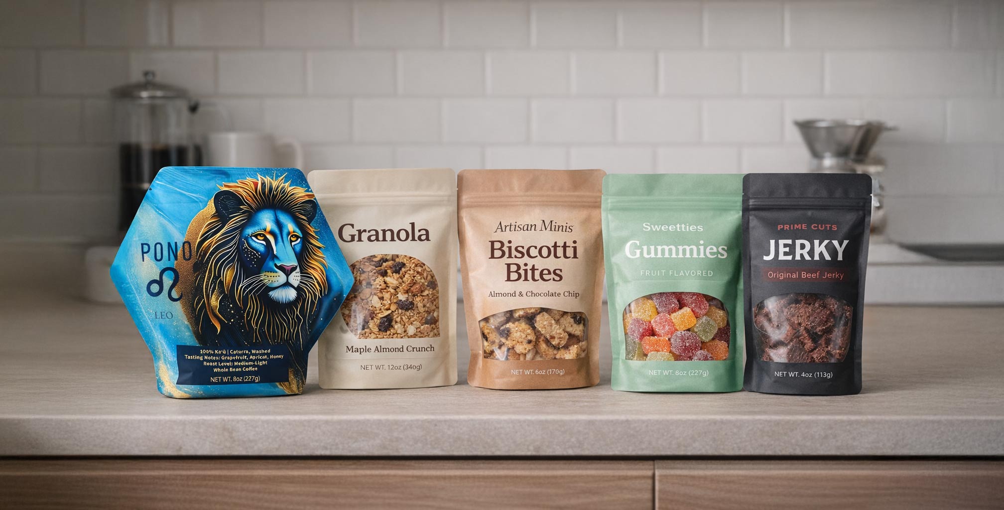 Coffee-Bag Style Pouches for Foods That Belong Nearby thumbnail