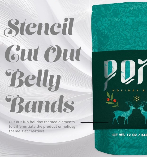 Stencil cut belly band on Pono SUP bag.