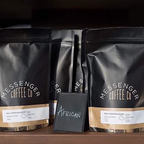 black on kraft: @messengercoffee has been roasting excellent artisan #coffeeforthepeople #kccoffee #farmdirect #nicepackage #kraftpaperlove 📷: @messengercoffee