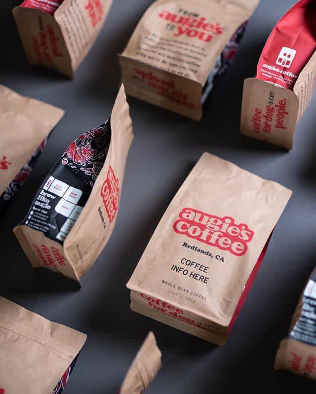 Doggone good coffee 🐶 (and packaging) @augiescoffee #augiescoffee #daugies #specialtycoffeeroaster #coffeepackaging