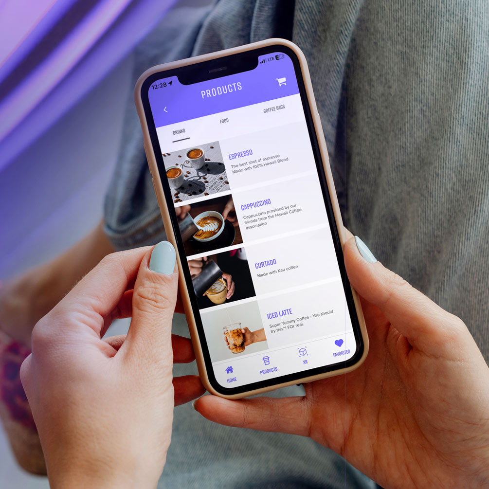 Savor Live Mobile App being held in hands