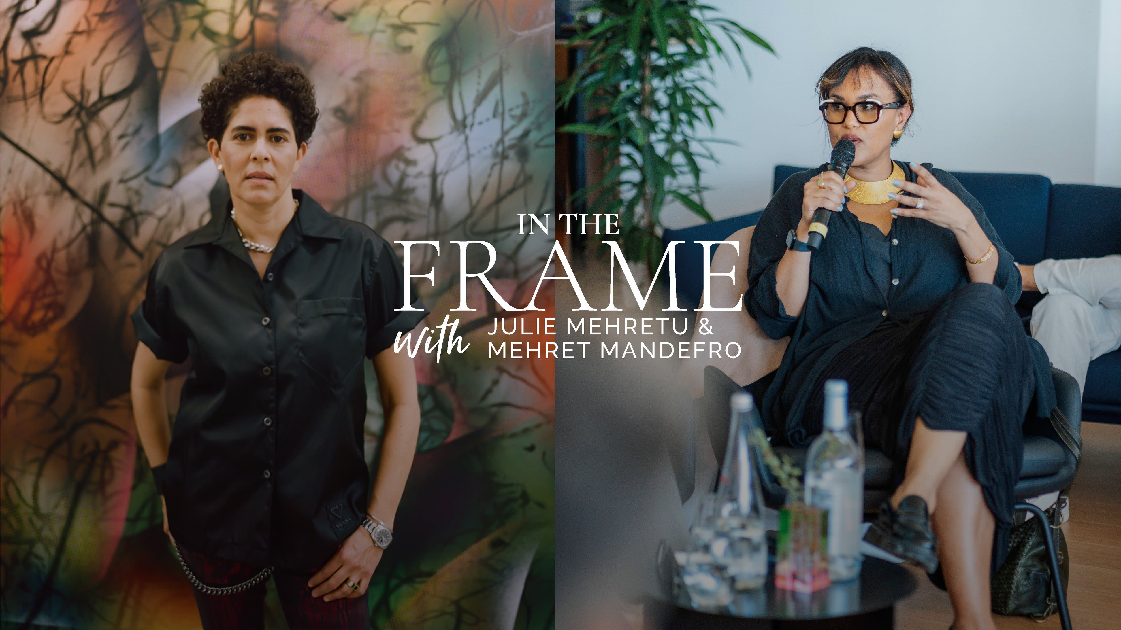 Header image of Julie Mehretu and Mehretu Mandefro for Marie Claire feature In The Frame