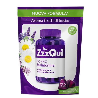 ZzzQuil Frutti di Bosco Formulazione Vegana packshot