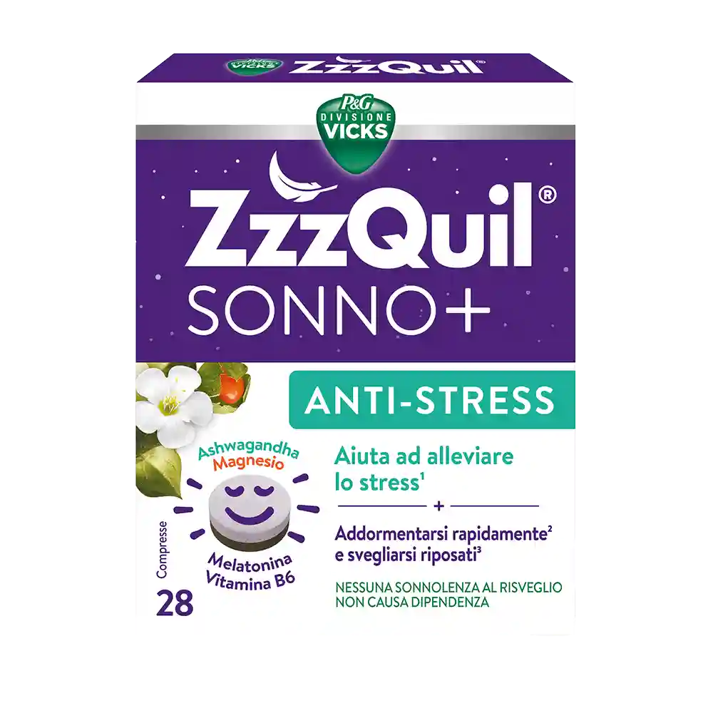 ZzzQuil Anti-Stress Integratore con Melatonina
