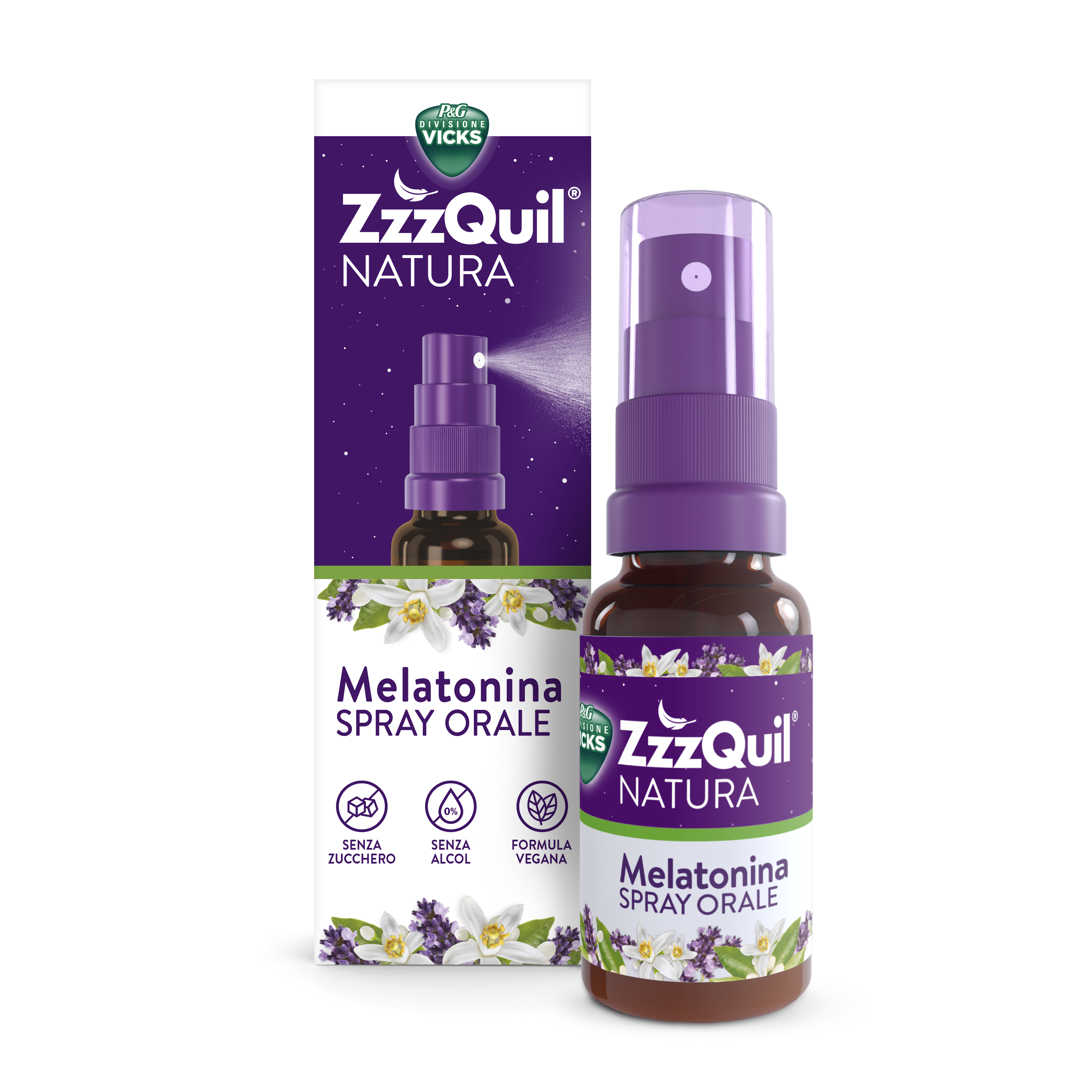 ZzzQuil Natura Melatonina Spray packshot