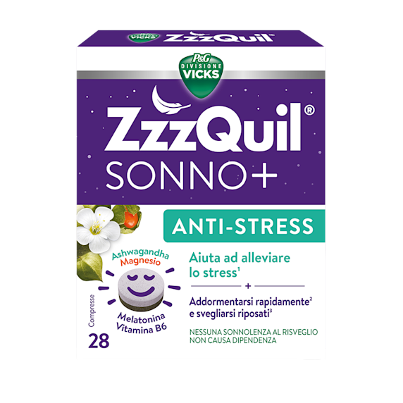 ZzzQuil Anti-Stress Integratore con Melatonina