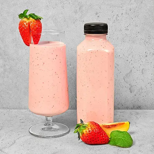 Shake truskawkowy z masłem orzechowym