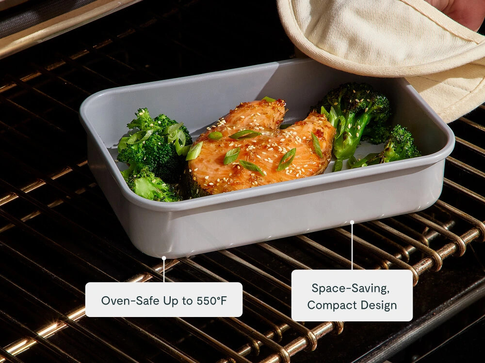 Small Rectangle Pan - Gray - Oven Lifestyle