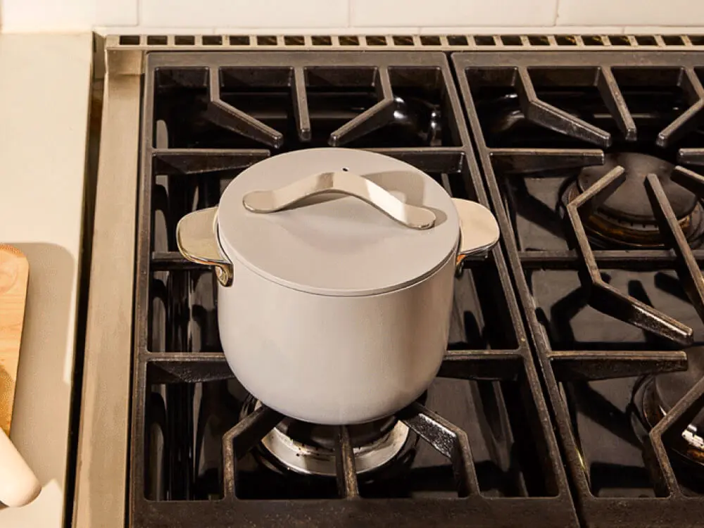 Ceramic Petite Cooker - Gray - On Stove