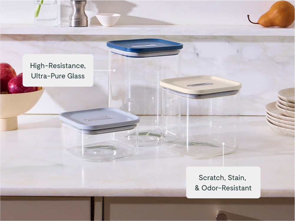 Glass Airtight Container Set - Kitchen Counter - Ultra Pure Glass