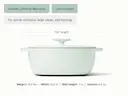 Enameled Cast Iron Oval Dutch Oven - Light Mist - Detail
