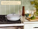 Enameled Cast Iron Braiser - Gray - On Stove