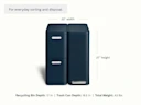 Trash and Recycling Duo Bin - Slim - Midnight - Detail