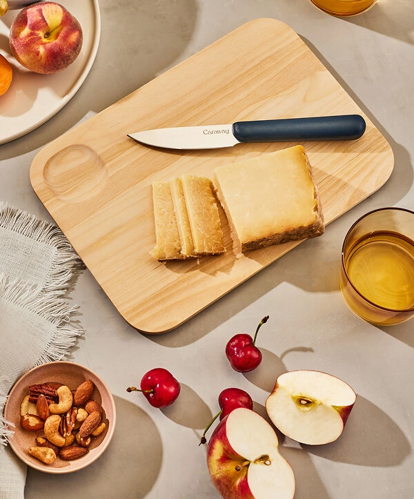Caraway small cutting board used as a serving board