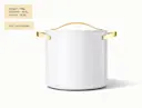 Ceramic Stock Pot - White - Side