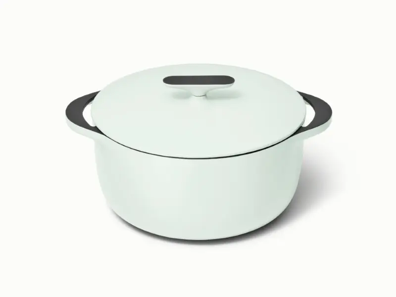 Enameled Cast Iron Dutch Oven - Light Mist - Hero