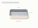 Small Rectangle Pan - Cream - Detail