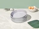 Circle Pan Duo - Gray - Stacked on Counter