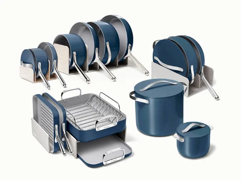 Full Ceramic Cookware Bundle - Navy - Hero