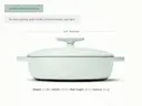 Enameled Cast Iron Braiser - Light Mist - Detail