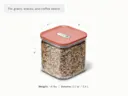Medium Glass Airtight Container - Perracotta - Detail