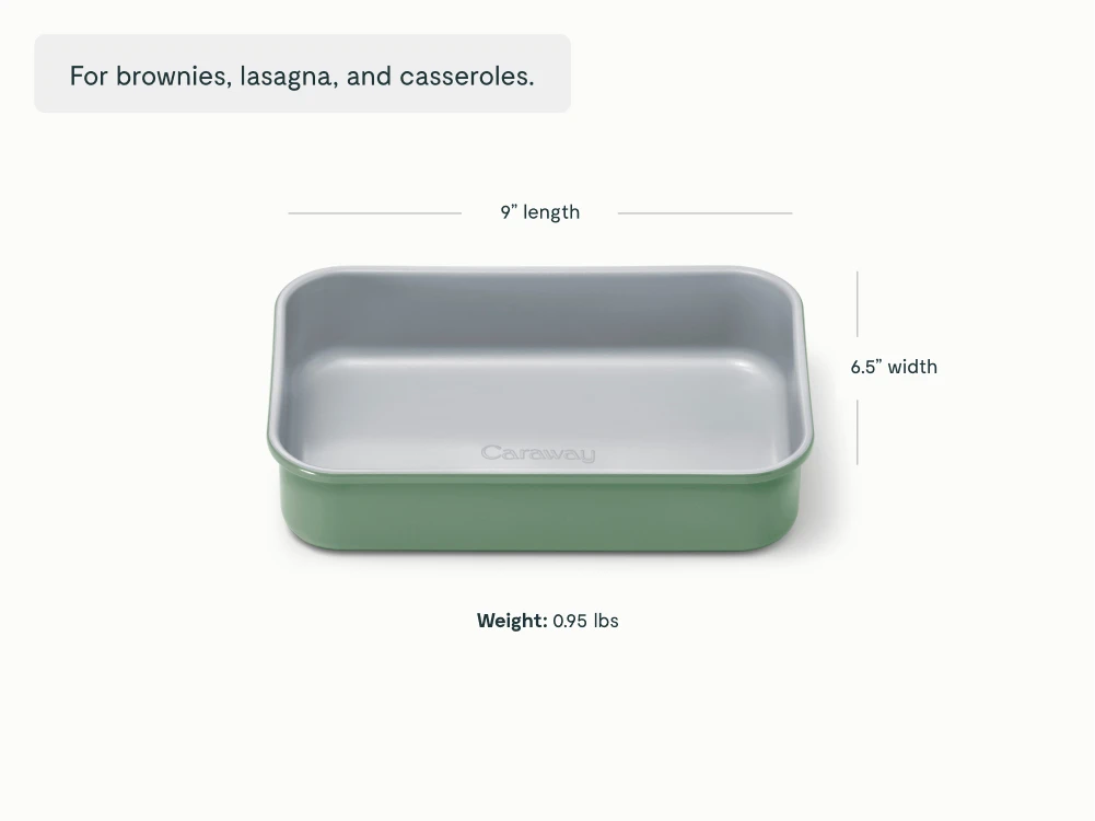 Small Rectangle Pan - Sage - Detail