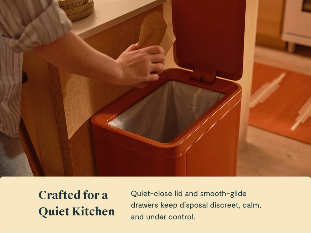 Trash and Recycling Duo Bin - Slim - Quiet Lifestyle
