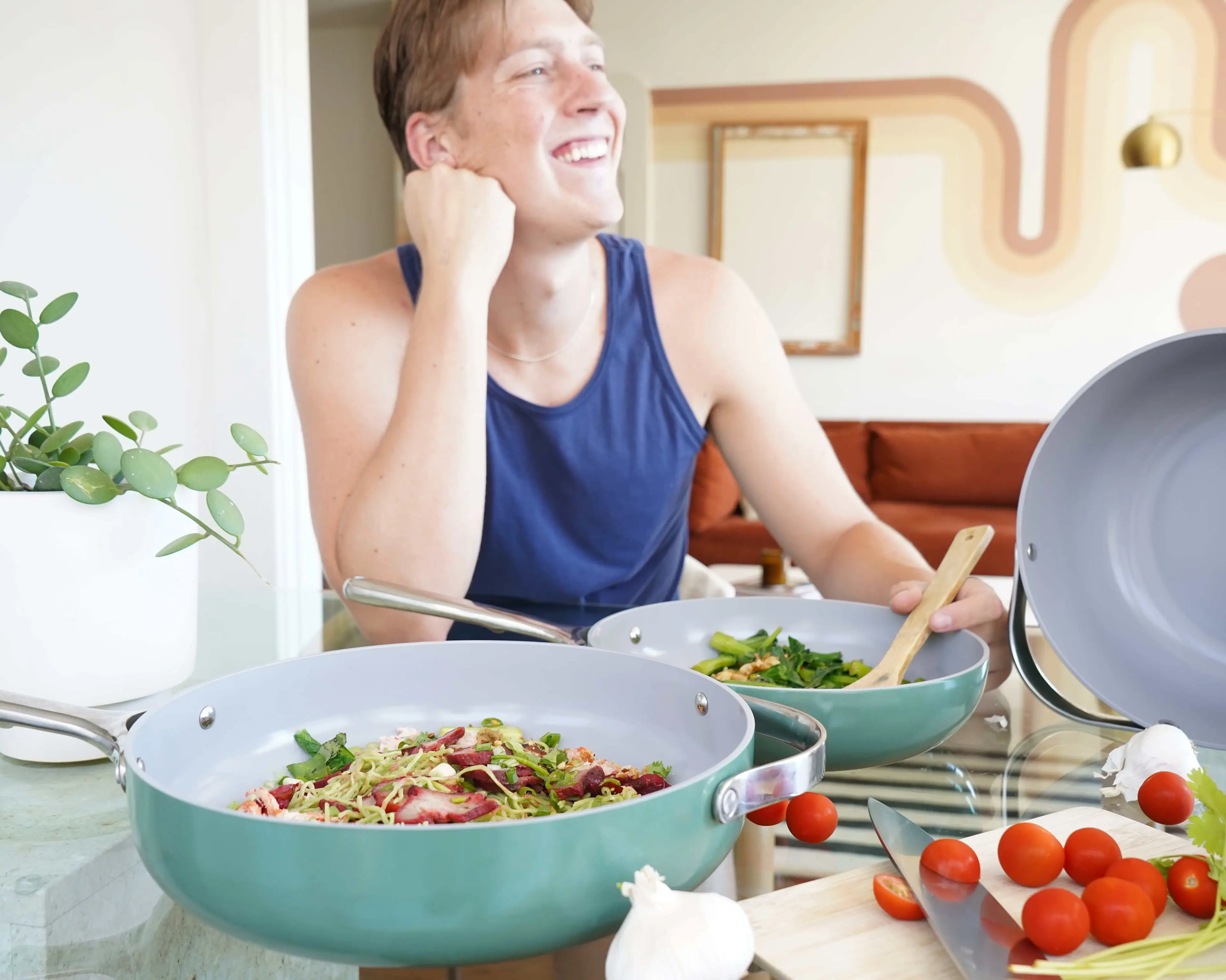Ceramic Saute Pan - Ceramic Fry Pan - Nic Scheppard