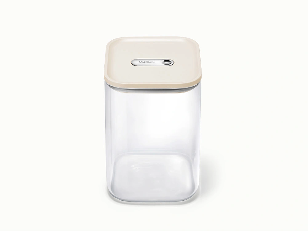 Large Glass Airtight Container - Cream - Hero