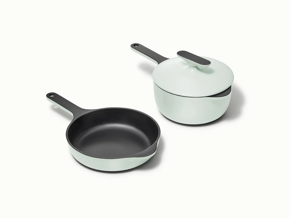 Enameled Cast Iron Minis Duo - Light Mist - Hero
