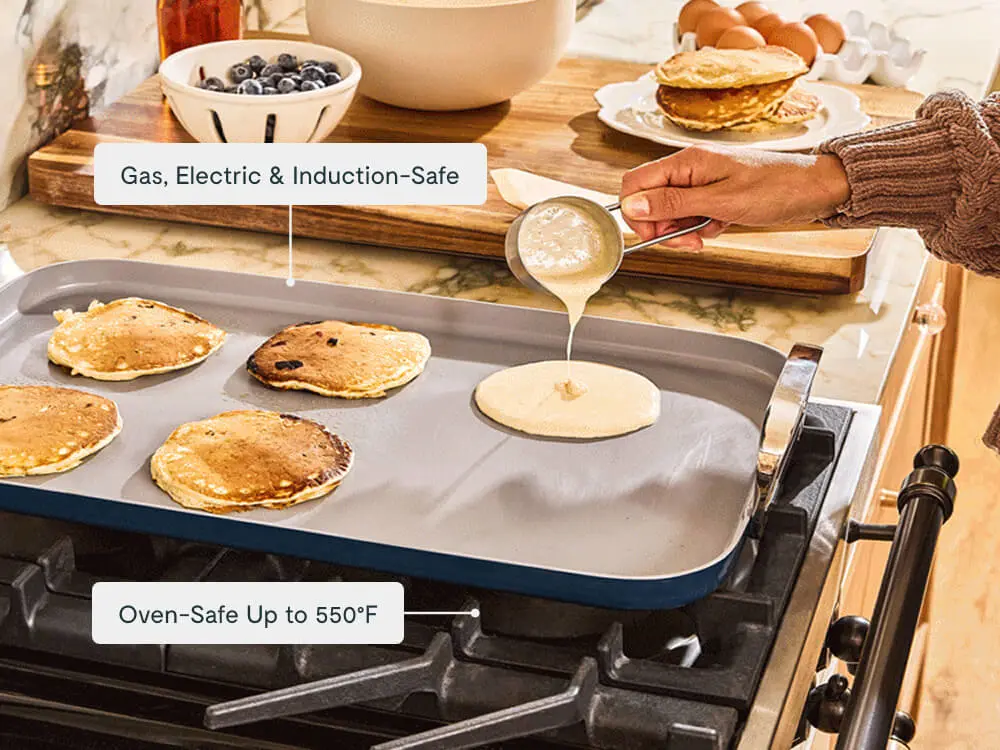Ceramic Double Burner Griddle - Stovetop Oven Lifestyle