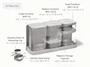 Glass Airtight Container Set - Gray - Detail