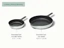 Enameled Cast Iron Skillet Duo - Light Mist - Detail