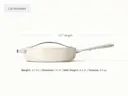 Ceramic Fry Pan Trio - Saute - Cream - Detail