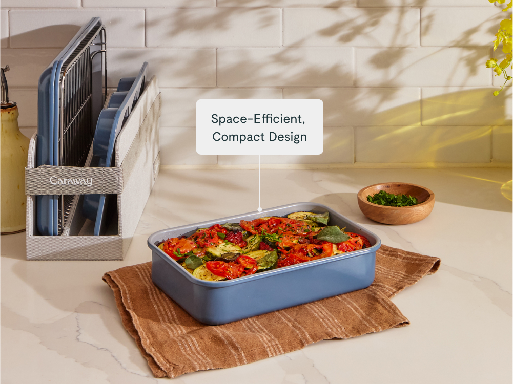 Small Rectangle Pan - Slate - Compact Lifestyle