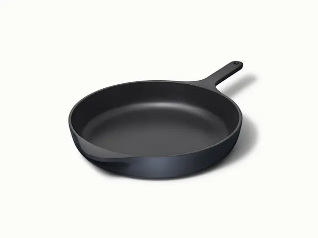 Enameled Cast Iron Large Skillet - Midnight Blue - Hero