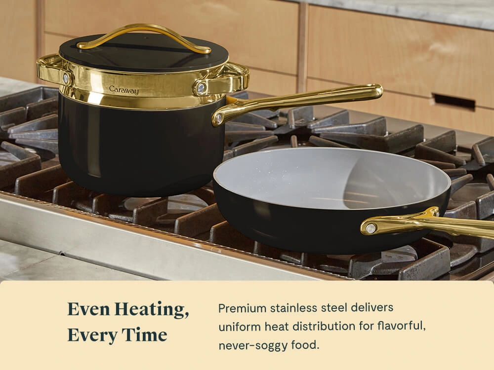 Small Steamer - Glossy Gold - Even Heating Lifestyle