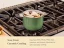Ceramic Petite Cooker - Sage - Stovetop Lifestyle