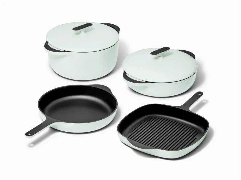 Enameled Cast Iron Set - Light Mist - Hero
