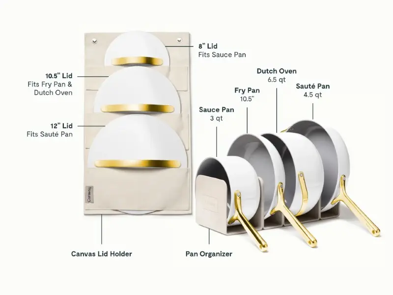 Ceramic Cookware Set - White - Detail