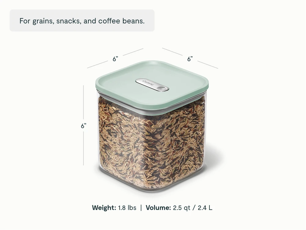 Medium Glass Airtight Container - Light Mist - Detail