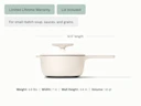 Enameled Cast Iron Mini Sauce Pan - Cream - Detail
