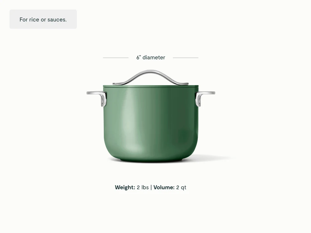 Ceramic Petite Cooker - Sage - Detail