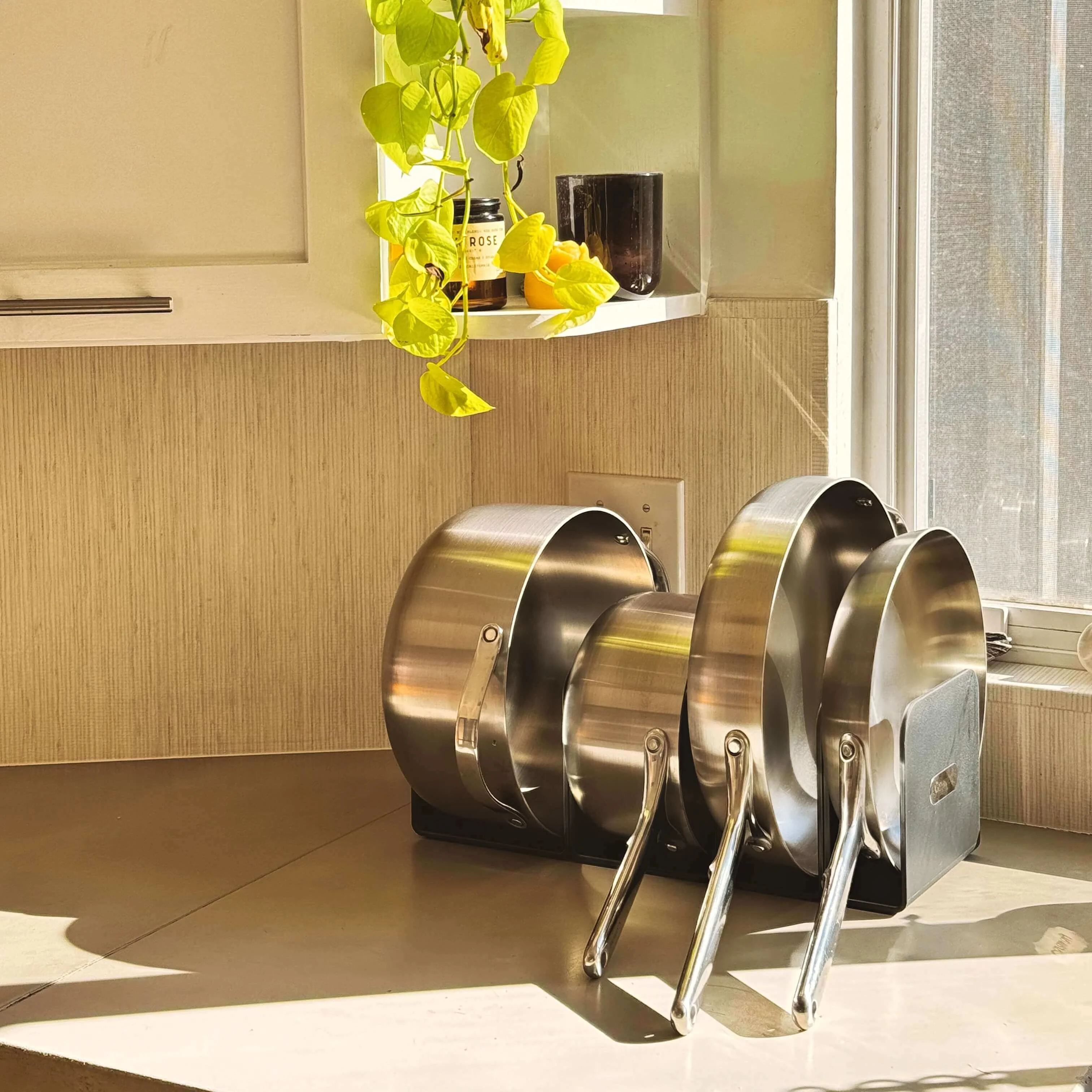 Stainless Steel Cookware Set - In Storage Organizer