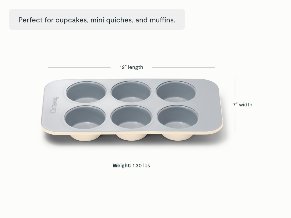 6 Cup Muffin Pan - Cream - Detail